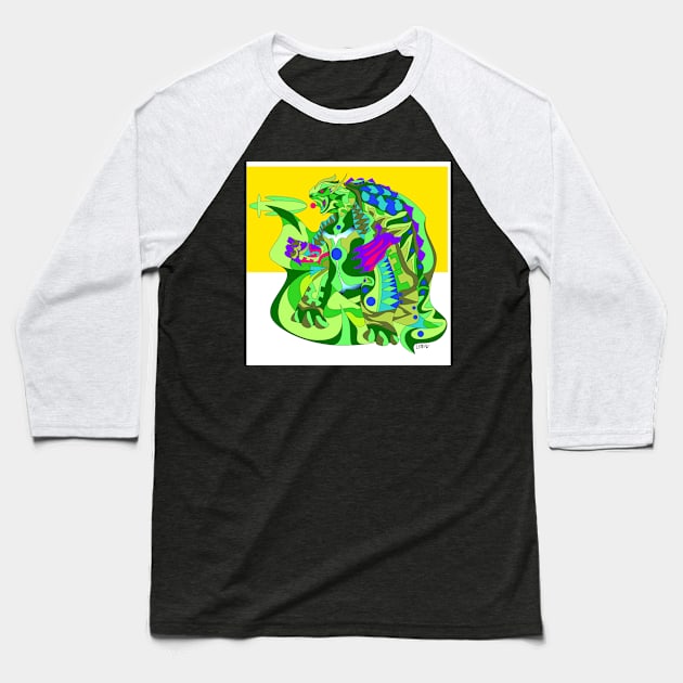 gamera tortoise ecopop turtle art line works white Baseball T-Shirt by jorge_lebeau